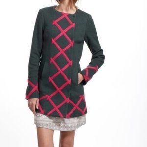 ELEVENSES Anthropologie Green Tamarisk Coat US 0